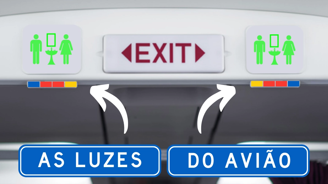 luzes do avião