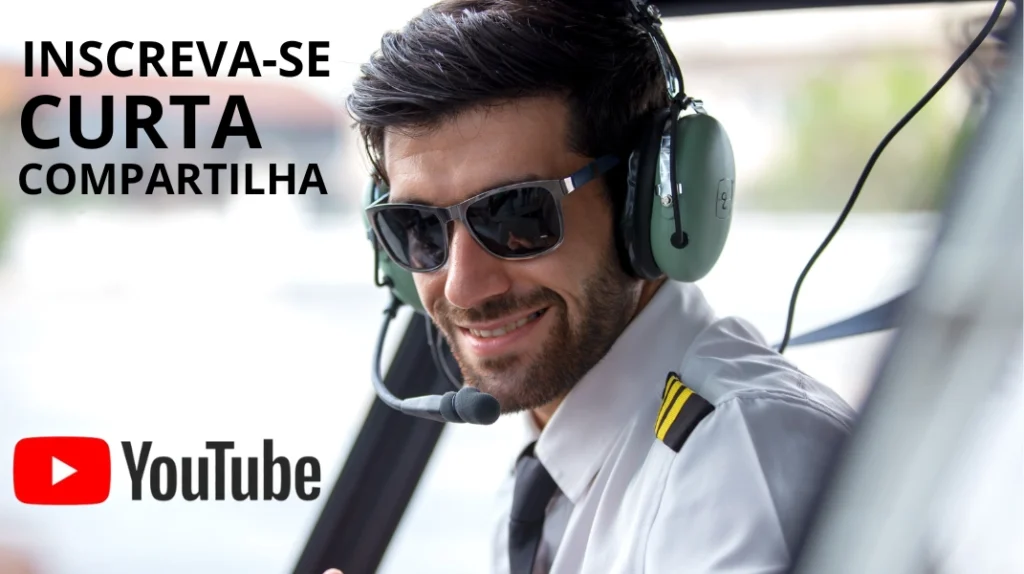 piloto iniciante criando conteúdo no cockpit de um avião