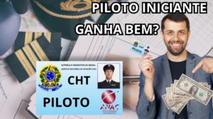 a imagem mostra um banner com um piloto iniciante apontando para o dinheiro e sua cht em destaque