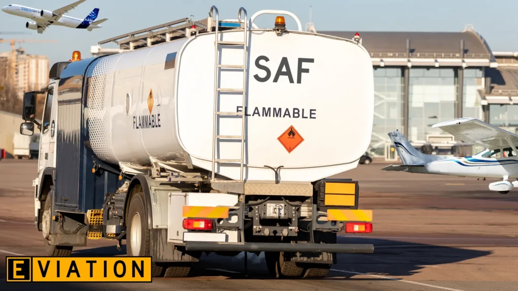 SAF combustível sustentável tank truck