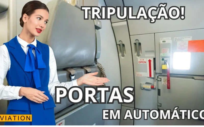 Fechamento da porta do avião