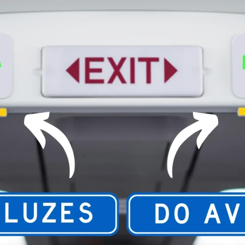 Luzes do Avião